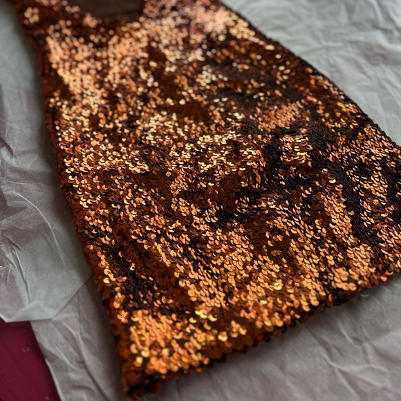 EUC VTG 80s halter sequin minidress handmade stretch small medium cocktail disco - Picture 13 of 15